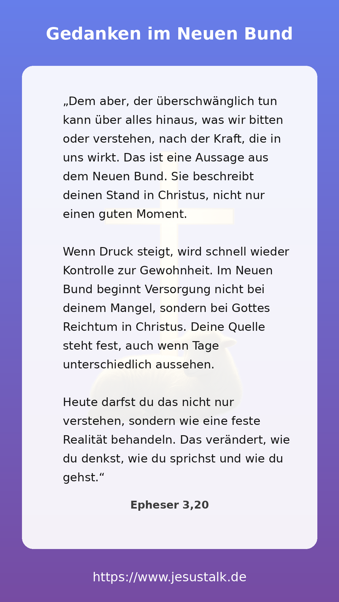 Tägliche Andacht – Gedanke