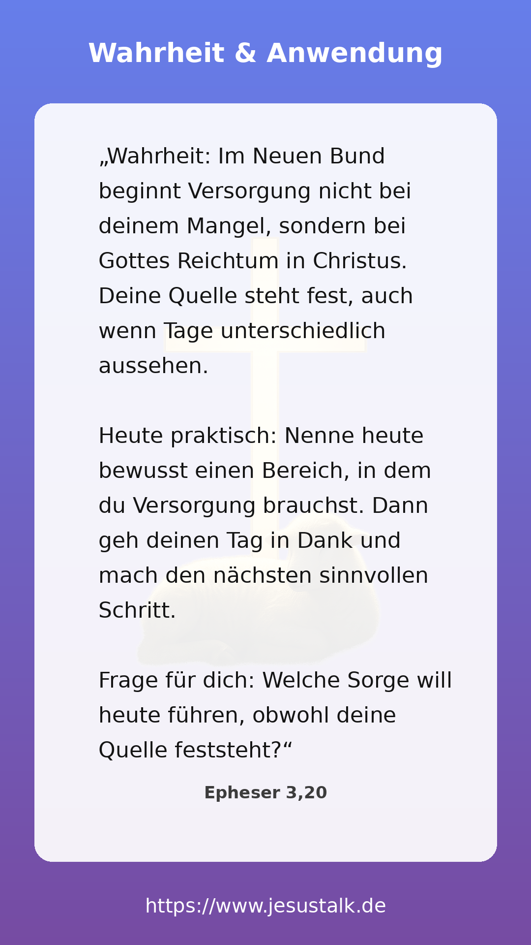 Tägliche Andacht – Wahrheit