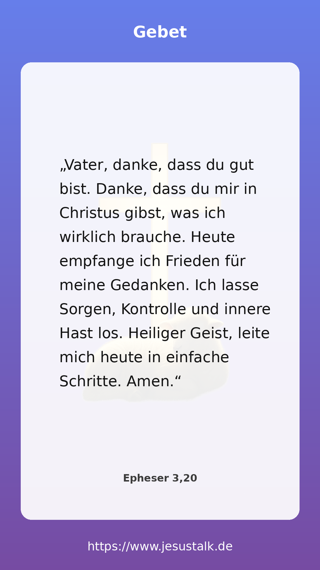 Tägliche Andacht – Gebet