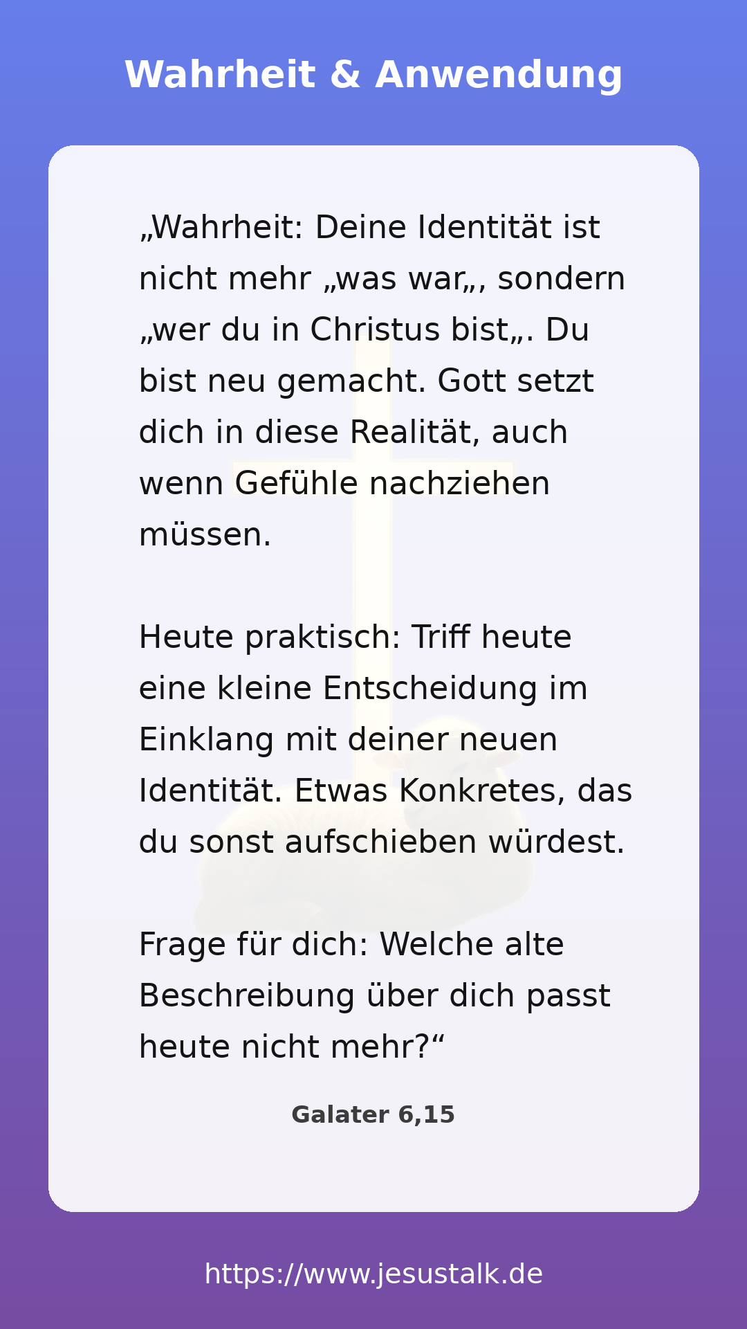 Tägliche Andacht – Wahrheit