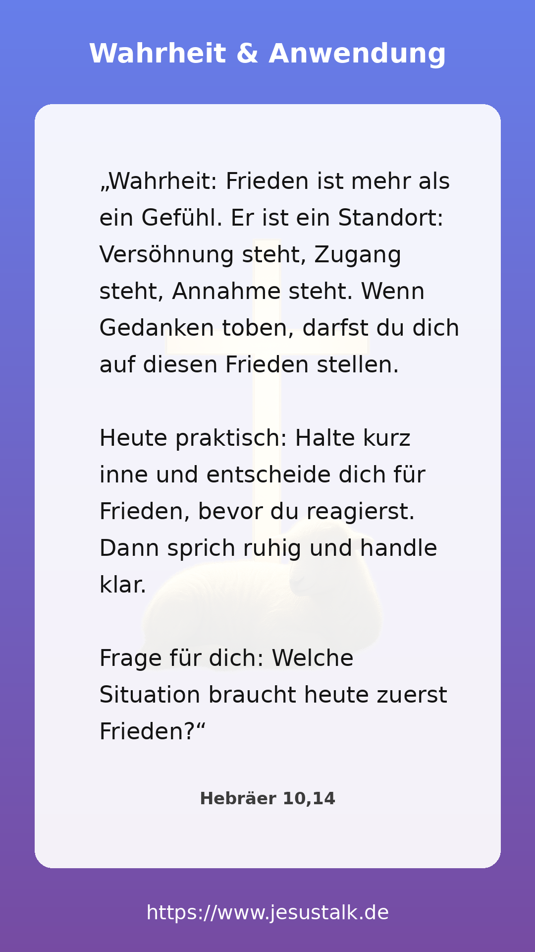 Tägliche Andacht – Wahrheit