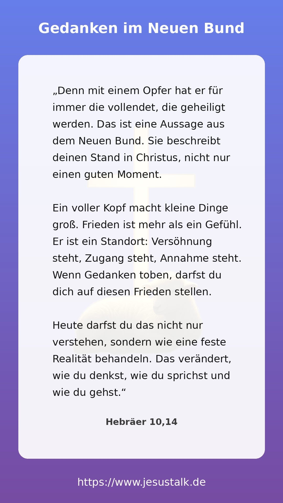 Tägliche Andacht – Gedanke