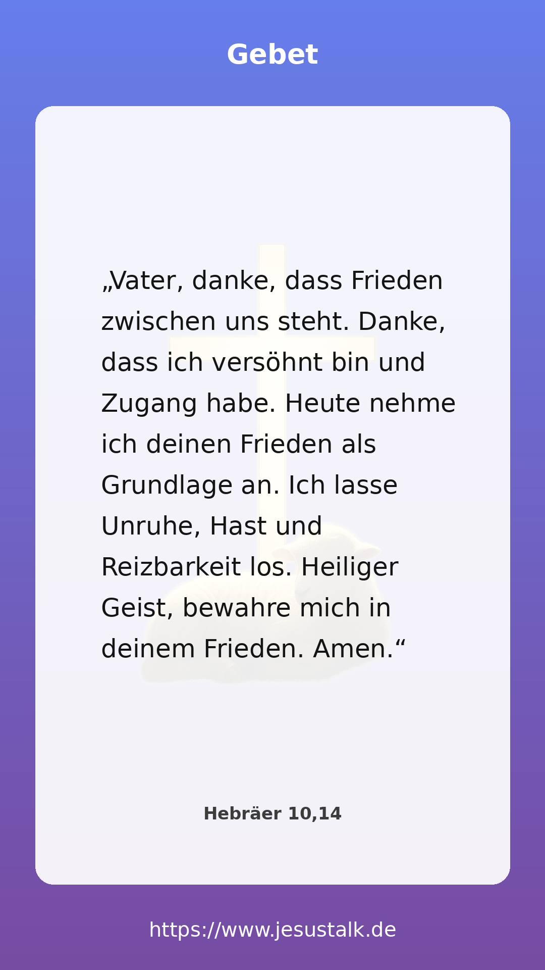 Tägliche Andacht – Gebet