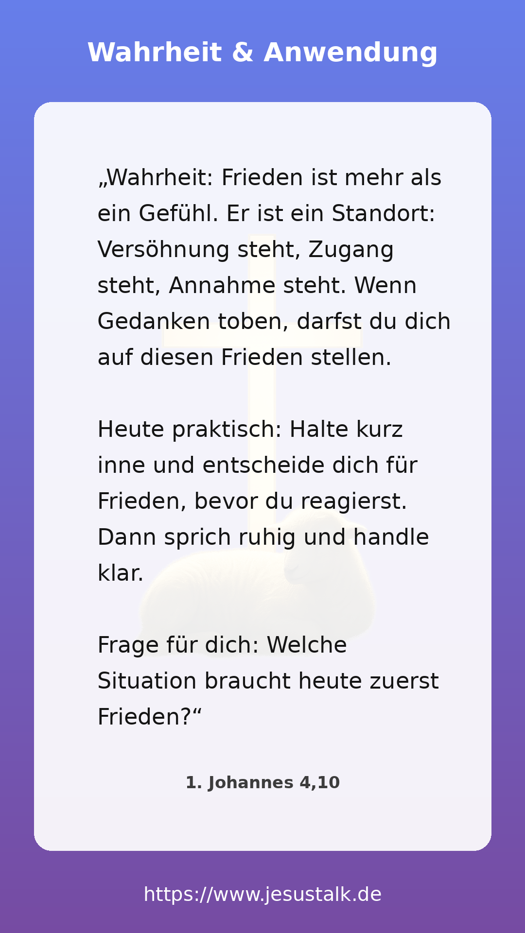 Tägliche Andacht – Wahrheit
