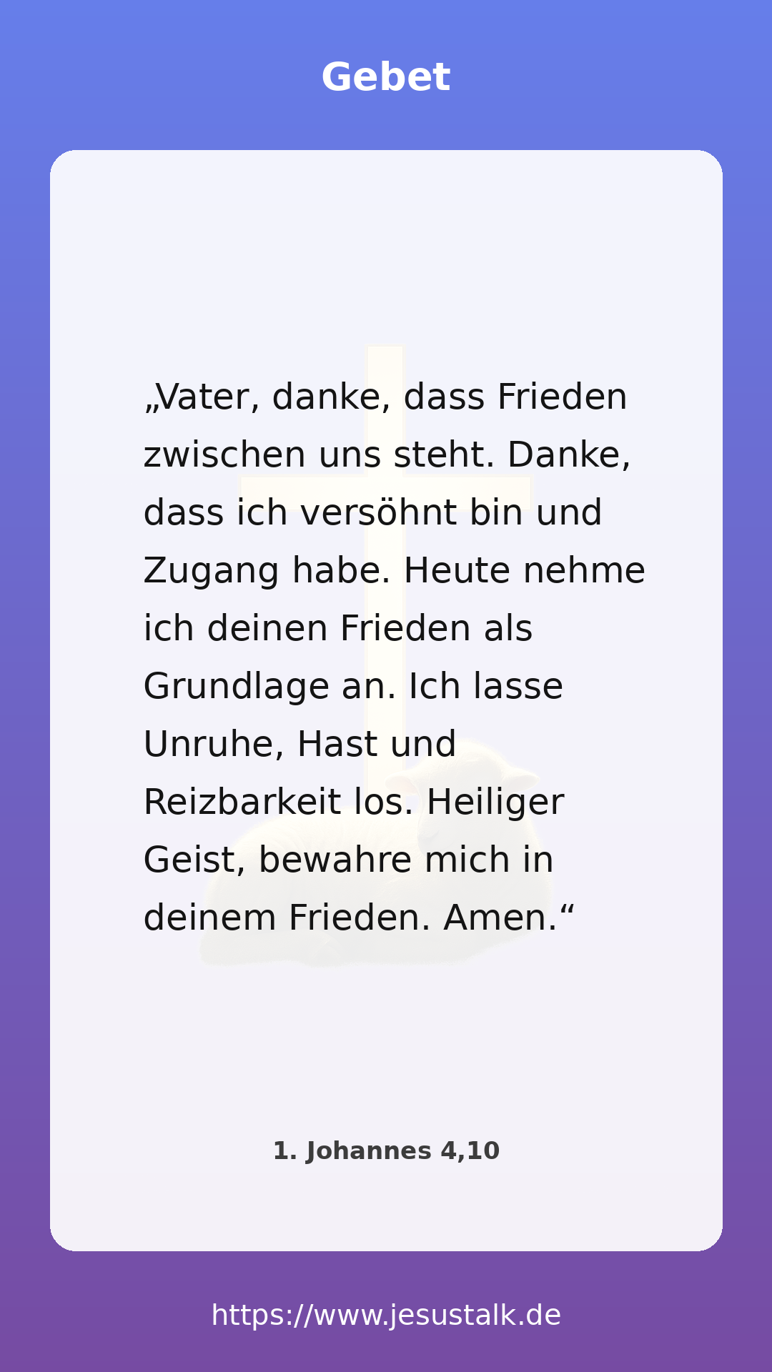 Tägliche Andacht – Gebet