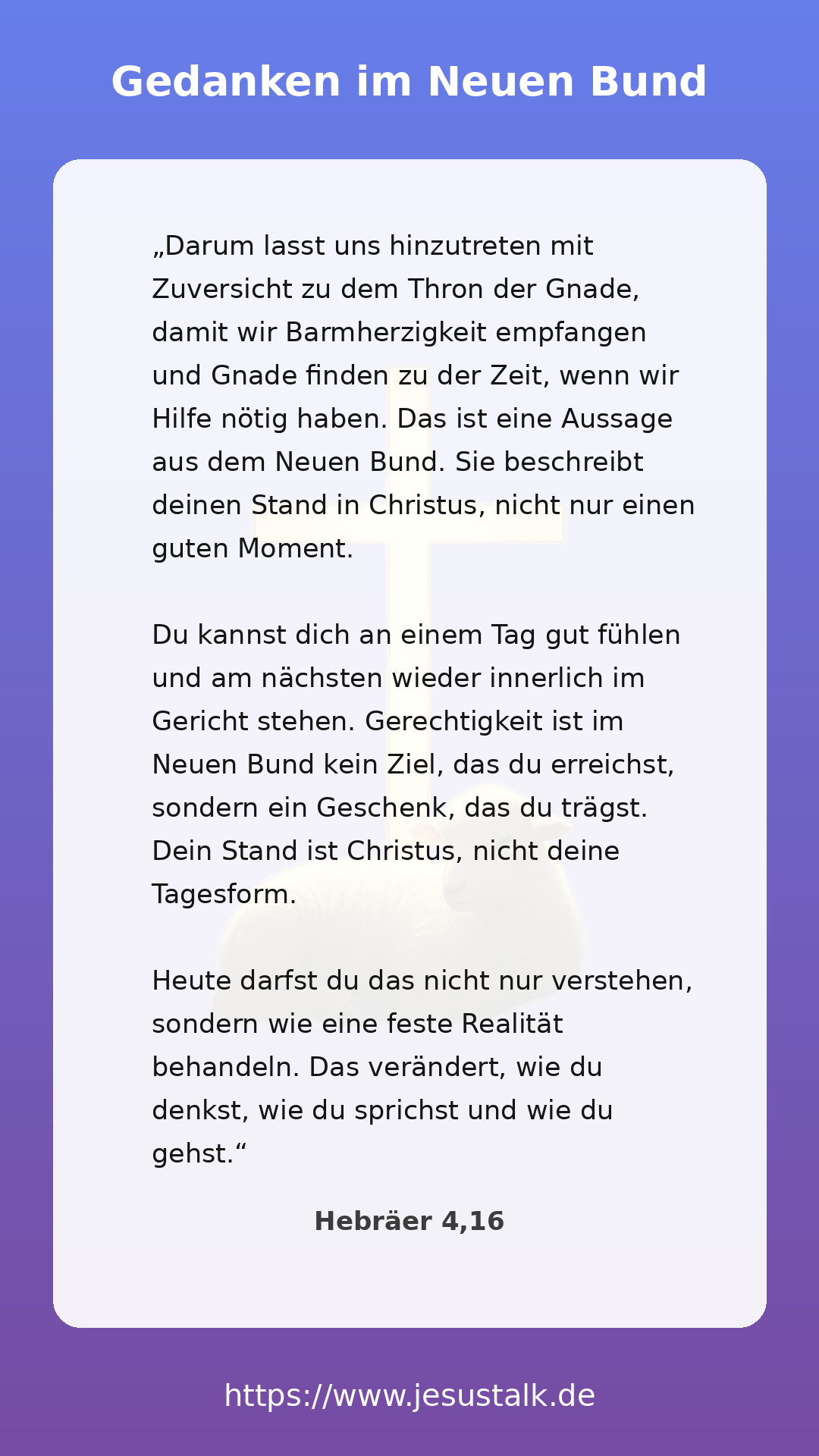 Tägliche Andacht – Gedanke
