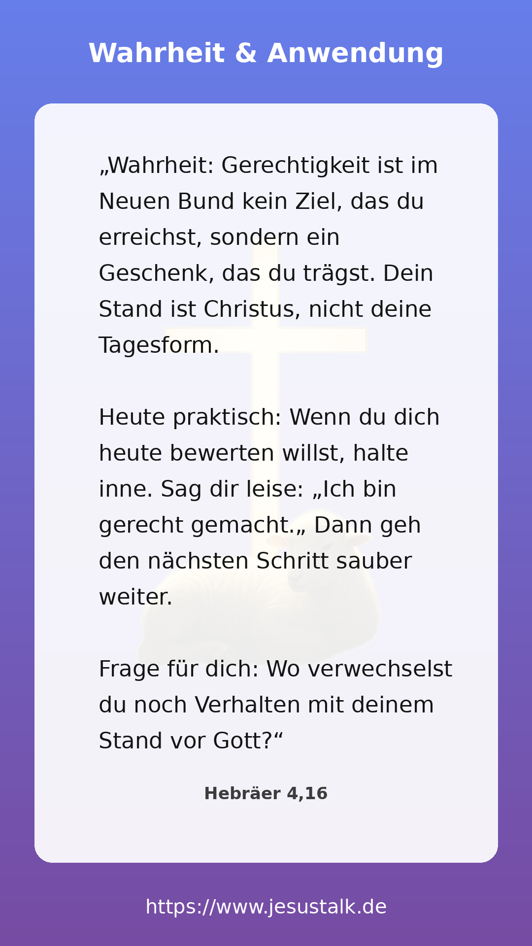 Tägliche Andacht – Wahrheit