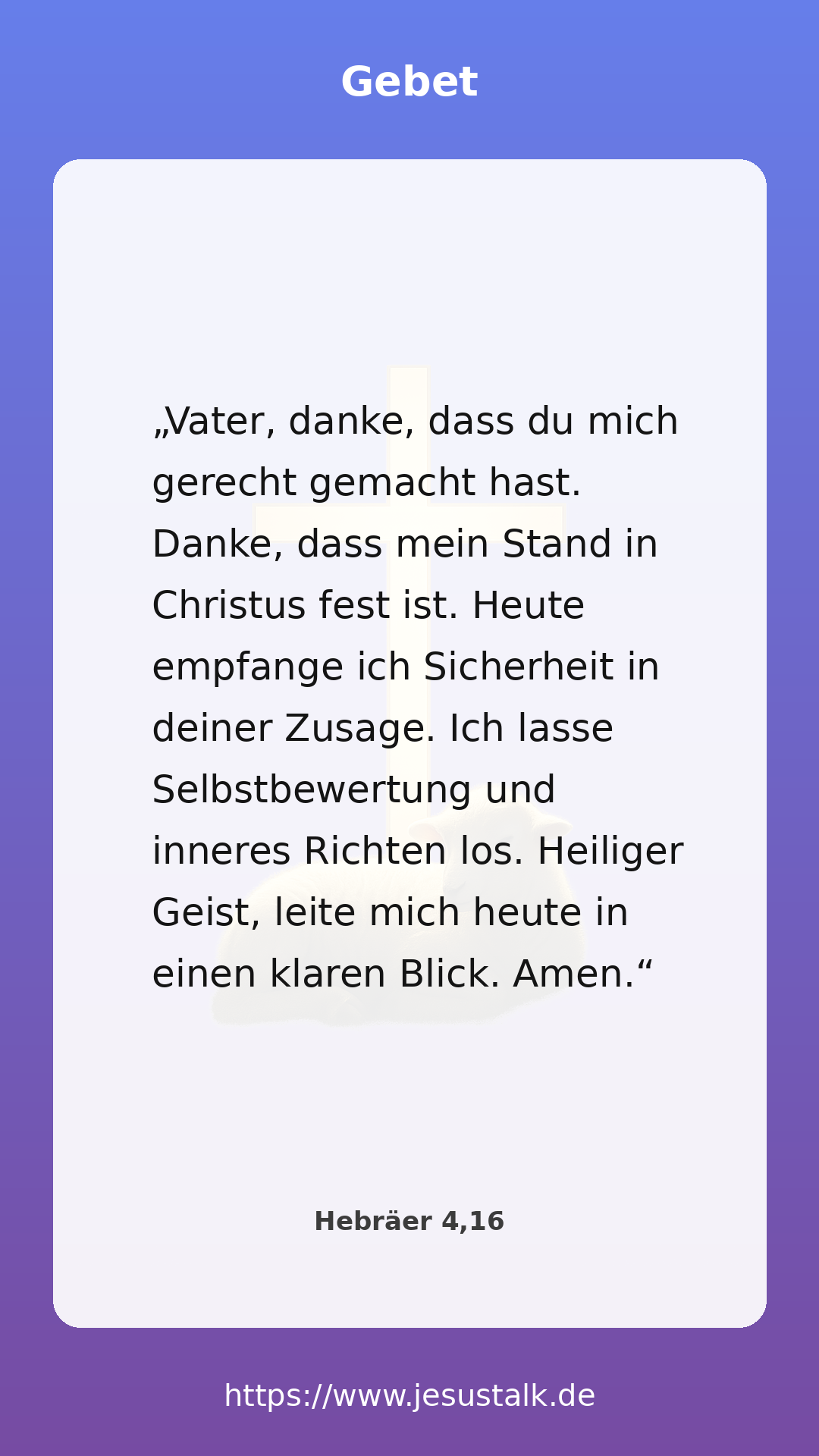 Tägliche Andacht – Gebet